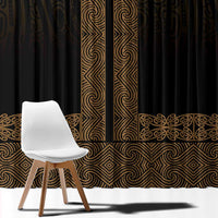 New Zealand Maori Kowhaiwhai Window Curtain Parauri Maui and Mangopare LT9 - Polynesian Pride