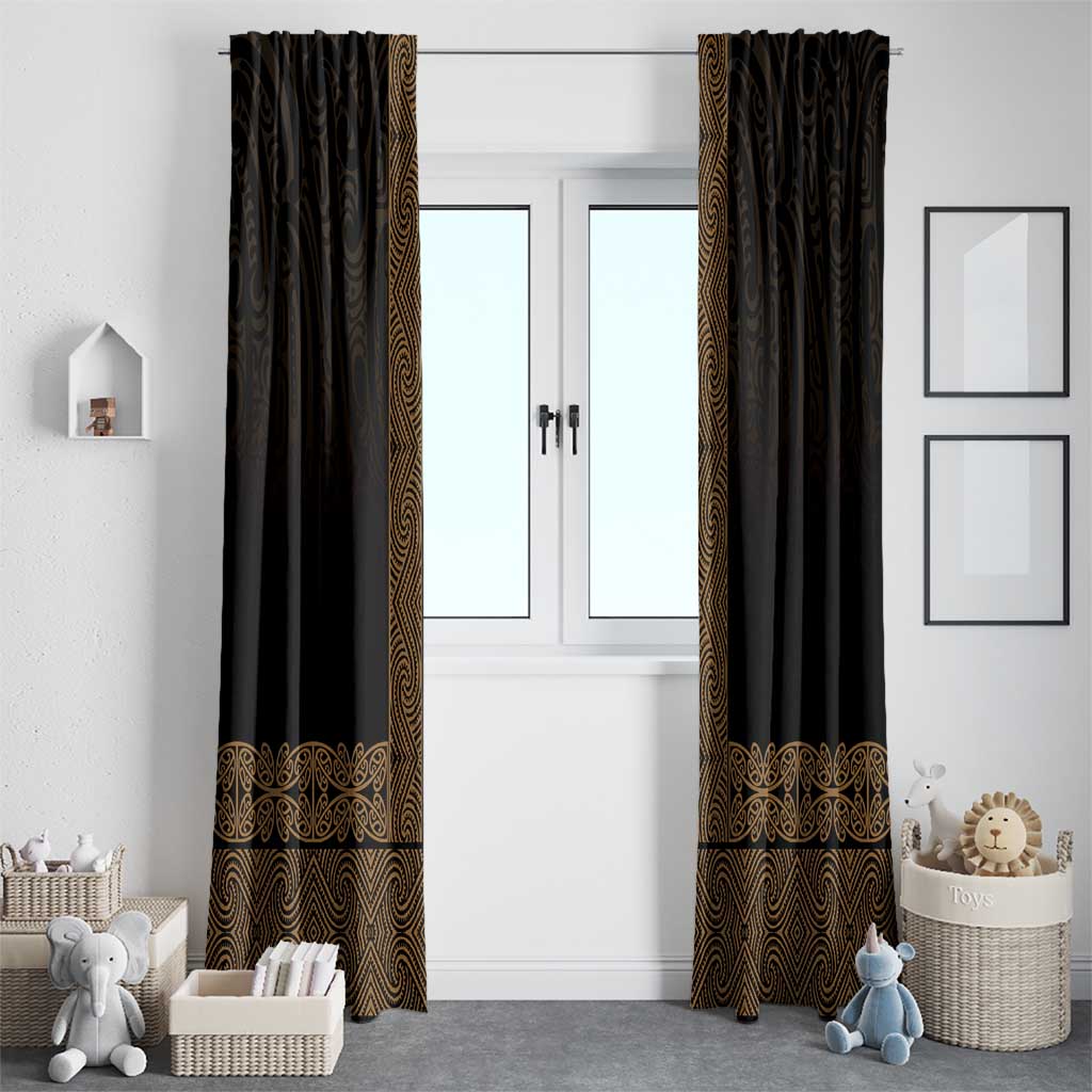 New Zealand Maori Kowhaiwhai Window Curtain Parauri Maui and Mangopare LT9 - Polynesian Pride