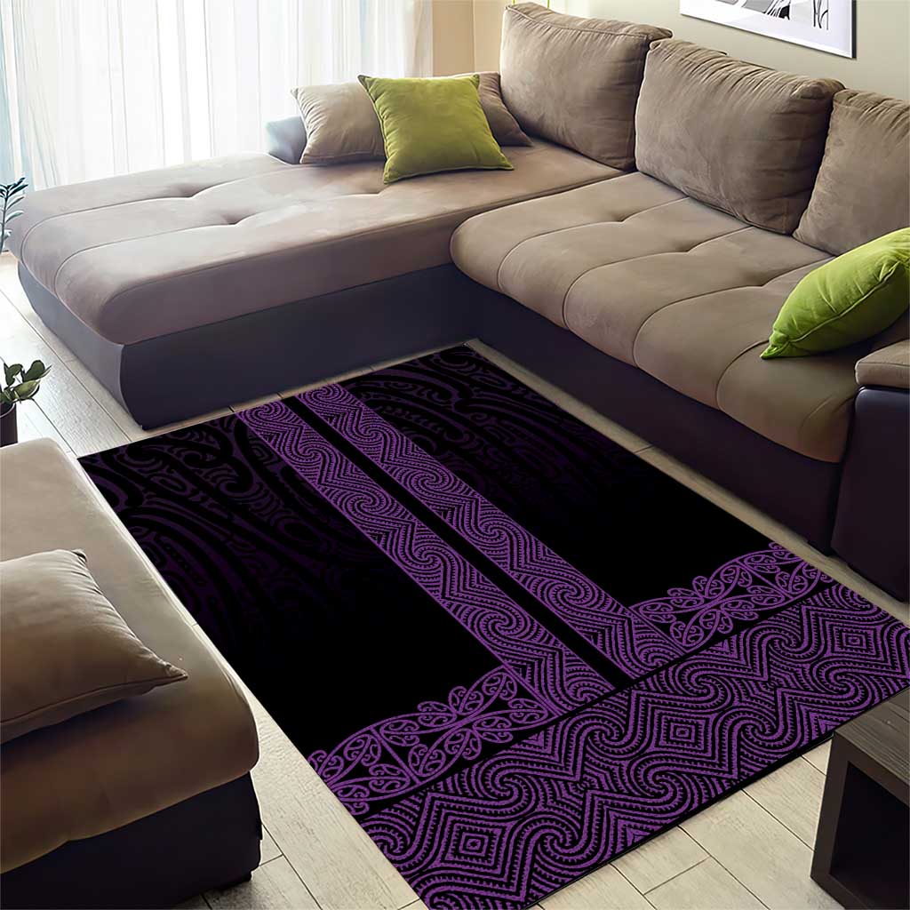 New Zealand Maori Kowhaiwhai Area Rug Waiporoporo Maui and Mangopare LT9 - Polynesian Pride