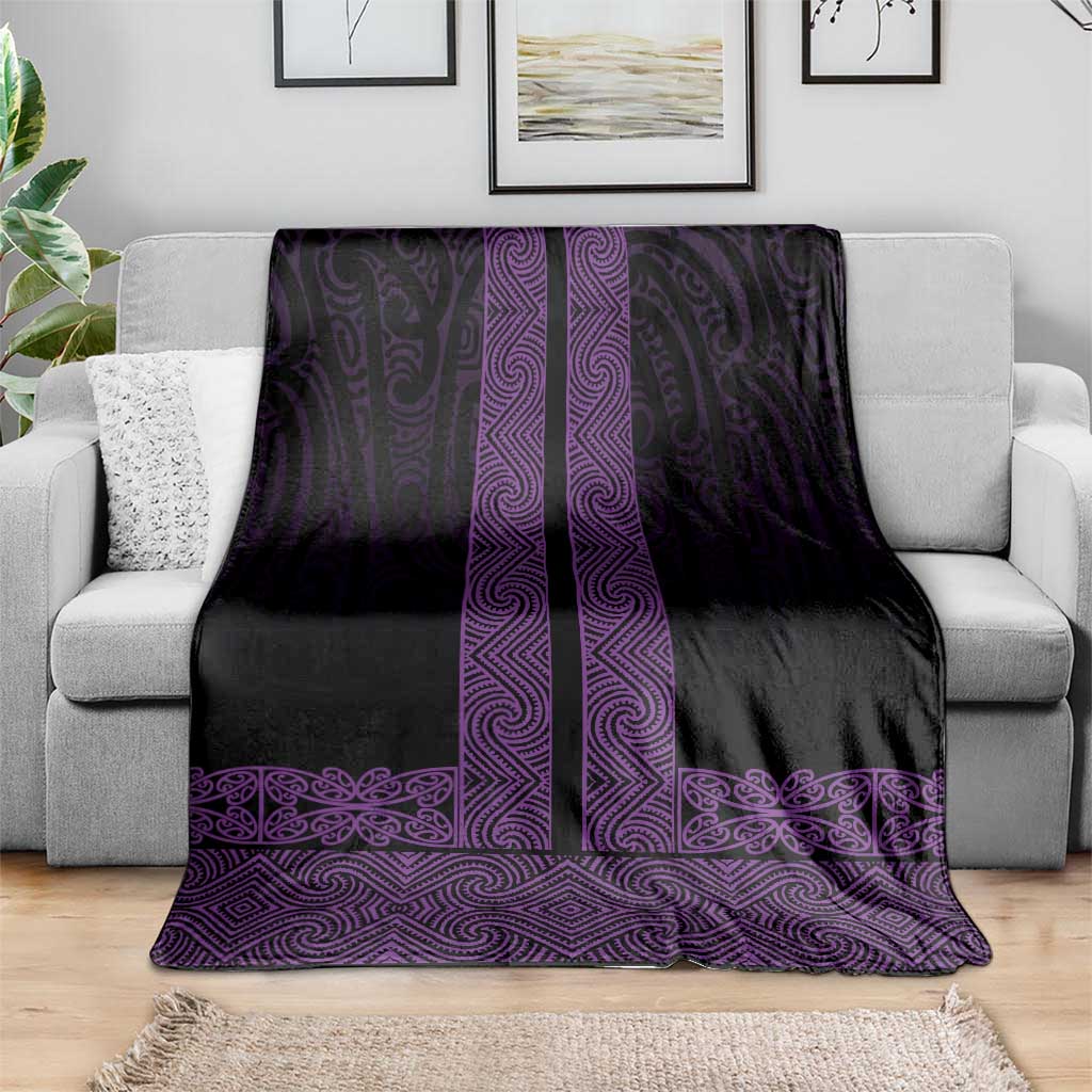 New Zealand Maori Kowhaiwhai Blanket Waiporoporo Maui and Mangopare LT9 - Polynesian Pride