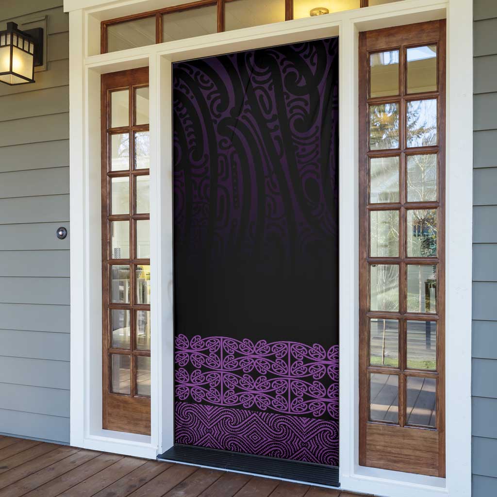 New Zealand Maori Kowhaiwhai Door Cover Waiporoporo Maui and Mangopare - Polynesian Pride