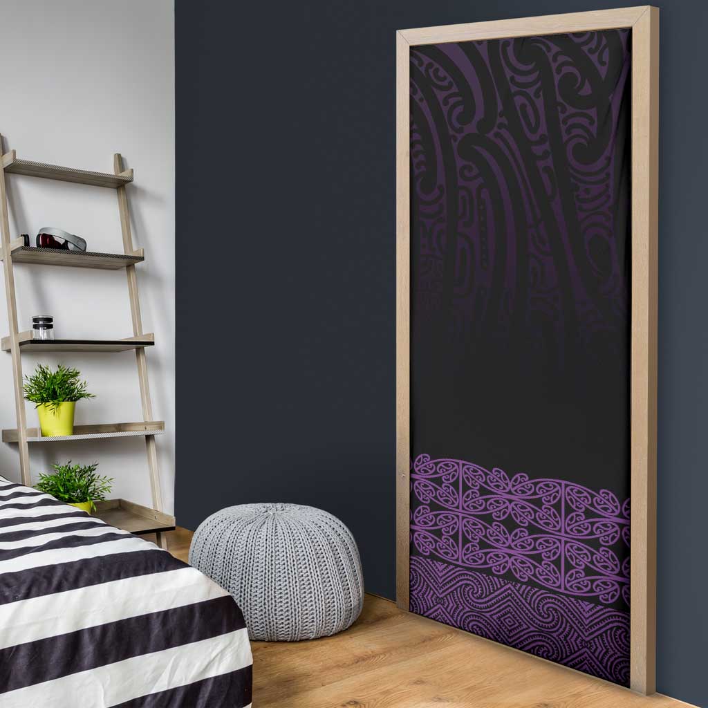 New Zealand Maori Kowhaiwhai Door Cover Waiporoporo Maui and Mangopare - Polynesian Pride