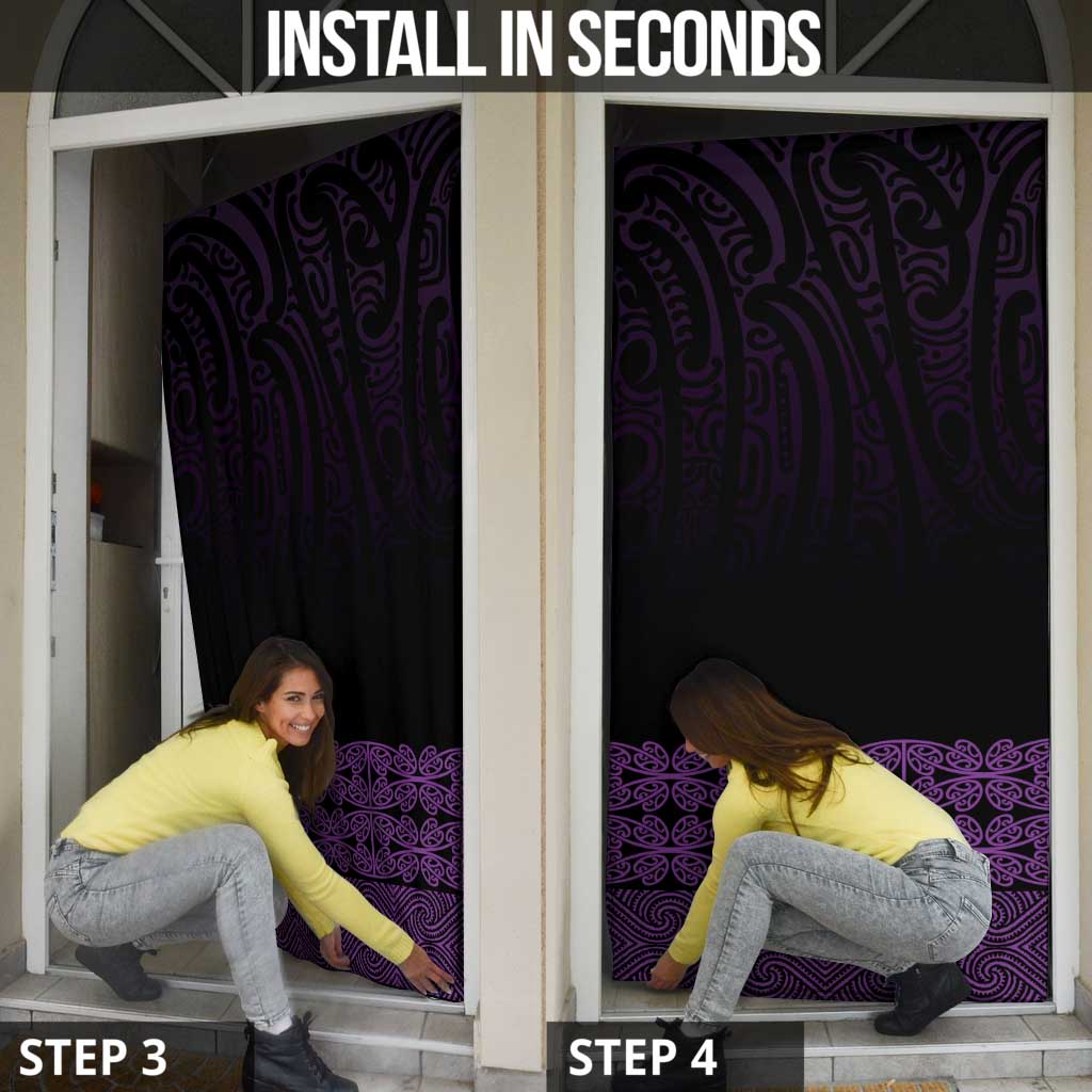 New Zealand Maori Kowhaiwhai Door Cover Waiporoporo Maui and Mangopare - Polynesian Pride