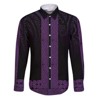 New Zealand Maori Kowhaiwhai Family Matching Off Shoulder Short Dress and Hawaiian Shirt Waiporoporo Maui and Mangopare