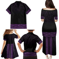 New Zealand Maori Kowhaiwhai Family Matching Puletasi and Hawaiian Shirt Waiporoporo Maui and Mangopare LT9 - Polynesian Pride