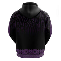 New Zealand Maori Kowhaiwhai Hoodie Waiporoporo Maui and Mangopare
