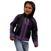 New Zealand Maori Kowhaiwhai Kid Hoodie Waiporoporo Maui and Mangopare