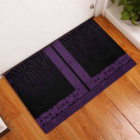 New Zealand Maori Kowhaiwhai Rubber Doormat Waiporoporo Maui and Mangopare