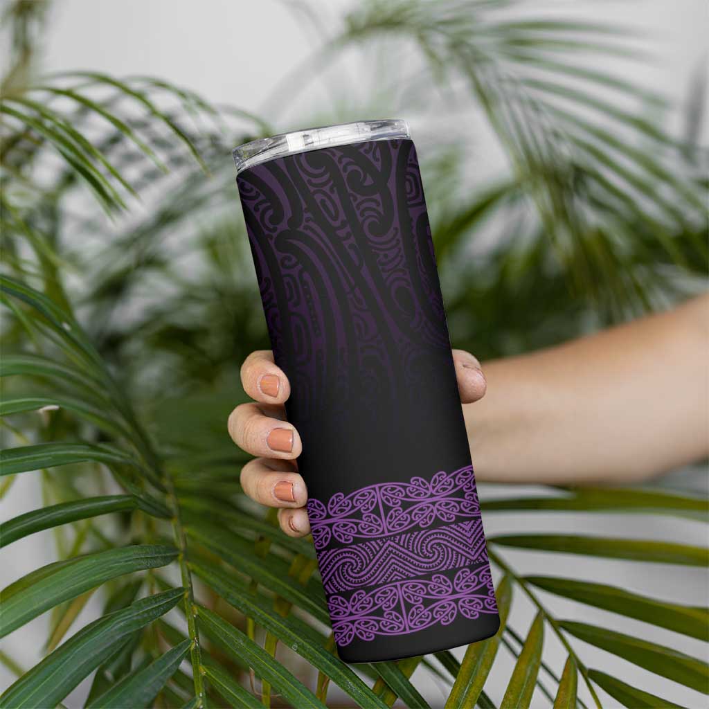 New Zealand Maori Kowhaiwhai Skinny Tumbler Waiporoporo Maui and Mangopare LT9 - Polynesian Pride