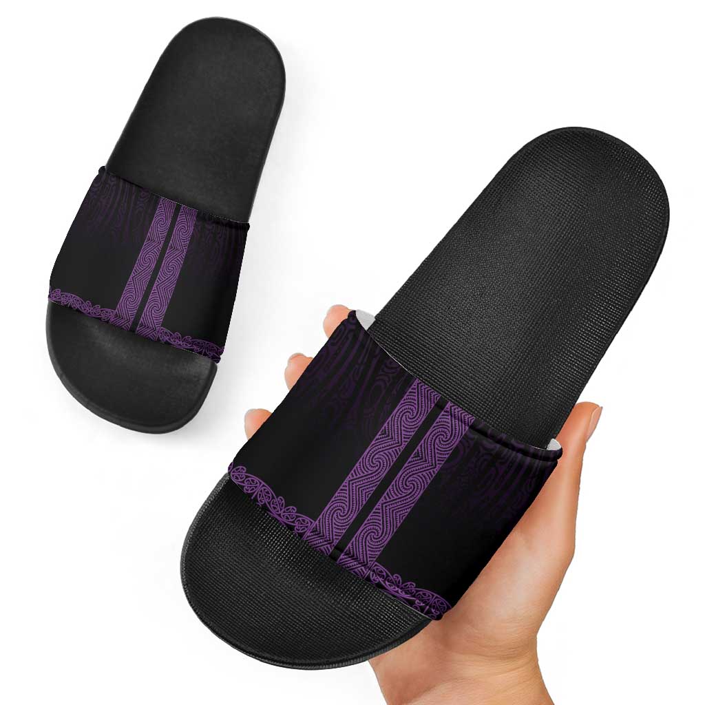 New Zealand Maori Kowhaiwhai Slide Sandals Waiporoporo Maui and Mangopare - Polynesian Pride