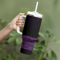 New Zealand Maori Kowhaiwhai Tumbler With Handle Waiporoporo Maui and Mangopare