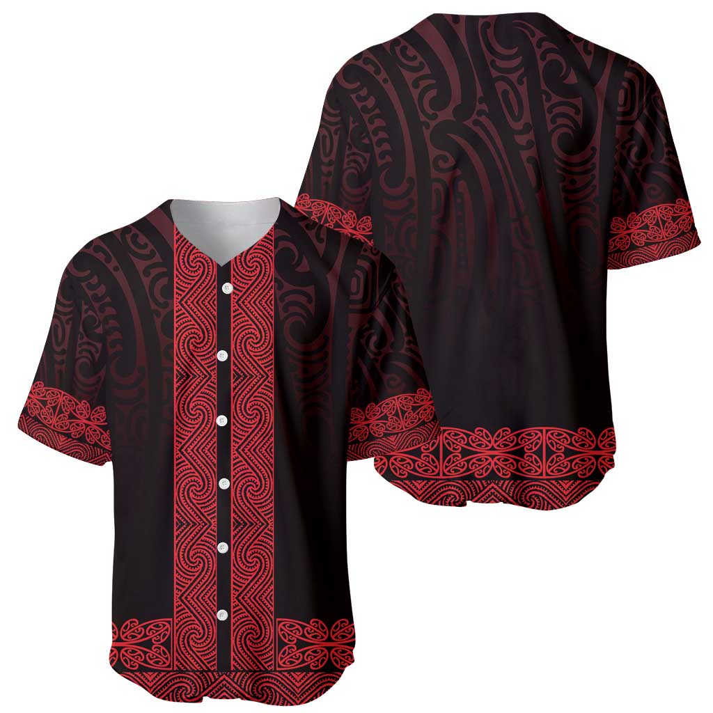 New Zealand Maori Kowhaiwhai Baseball Jersey Whero Maui and Mangopare LT9 - Polynesian Pride