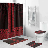 New Zealand Maori Kowhaiwhai Bathroom Set Whero Maui and Mangopare - Polynesian Pride