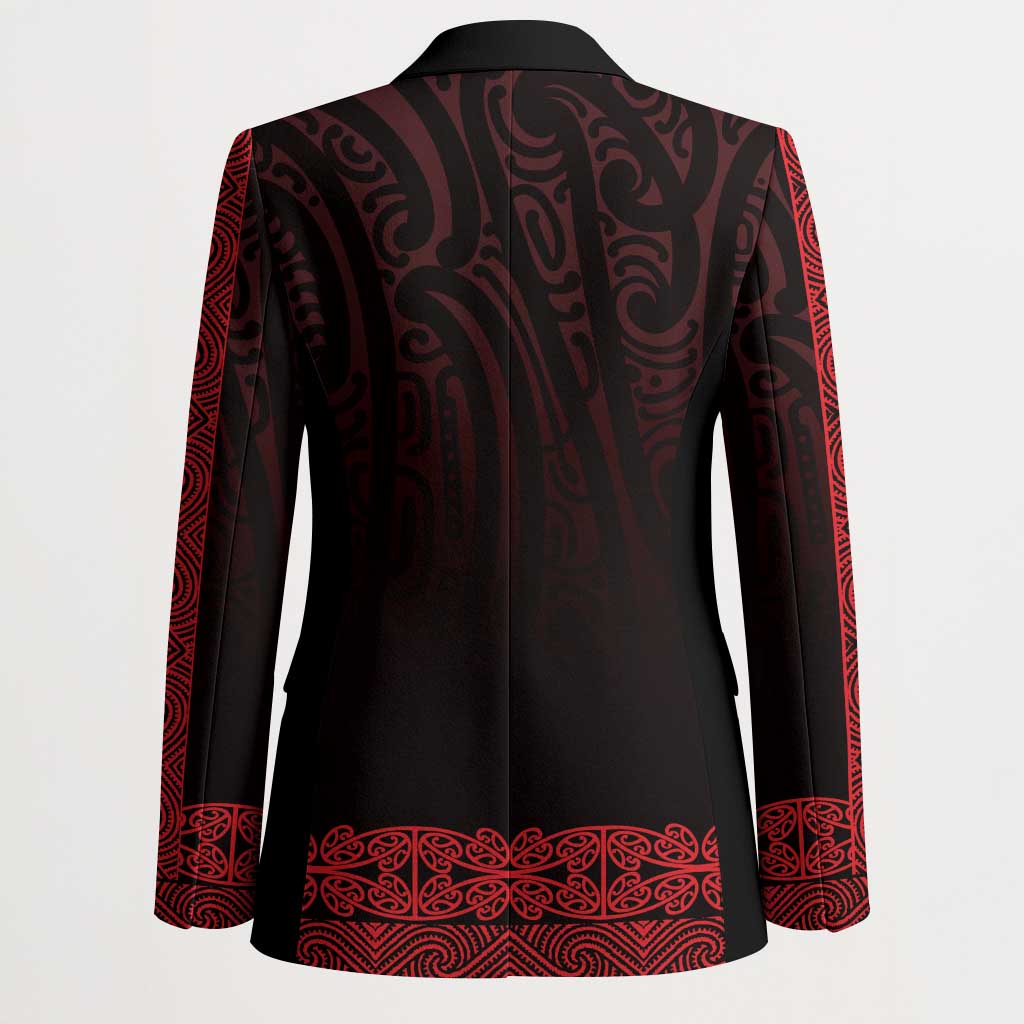 New Zealand Maori Kowhaiwhai Blazer Whero Maui and Mangopare LT9 - Polynesian Pride