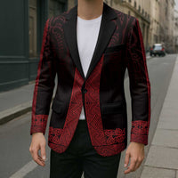 New Zealand Maori Kowhaiwhai Blazer Whero Maui and Mangopare LT9 - Polynesian Pride