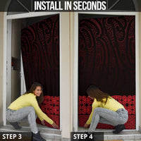 New Zealand Maori Kowhaiwhai Door Cover Whero Maui and Mangopare - Polynesian Pride