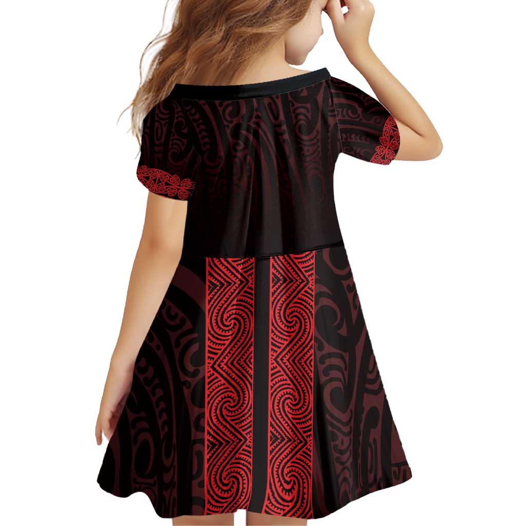 New Zealand Maori Kowhaiwhai Family Matching Puletasi and Hawaiian Shirt Whero Maui and Mangopare LT9 - Polynesian Pride