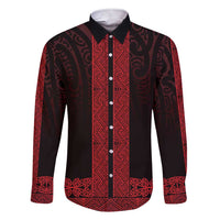 New Zealand Maori Kowhaiwhai Family Matching Short Sleeve Bodycon Dress and Hawaiian Shirt Whero Maui and Mangopare