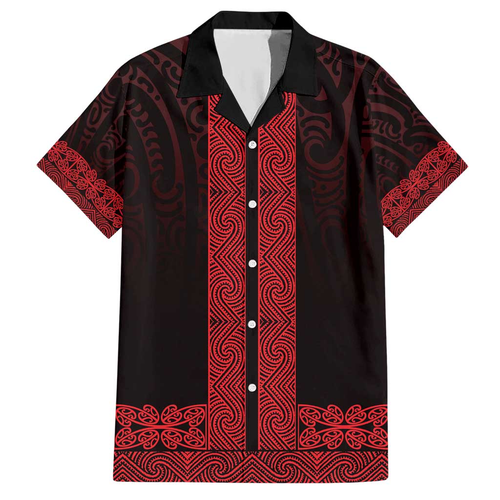 New Zealand Maori Kowhaiwhai Hawaiian Shirt Whero Maui and Mangopare