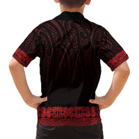 New Zealand Maori Kowhaiwhai Kid Hawaiian Shirt Whero Maui and Mangopare LT9 - Polynesian Pride