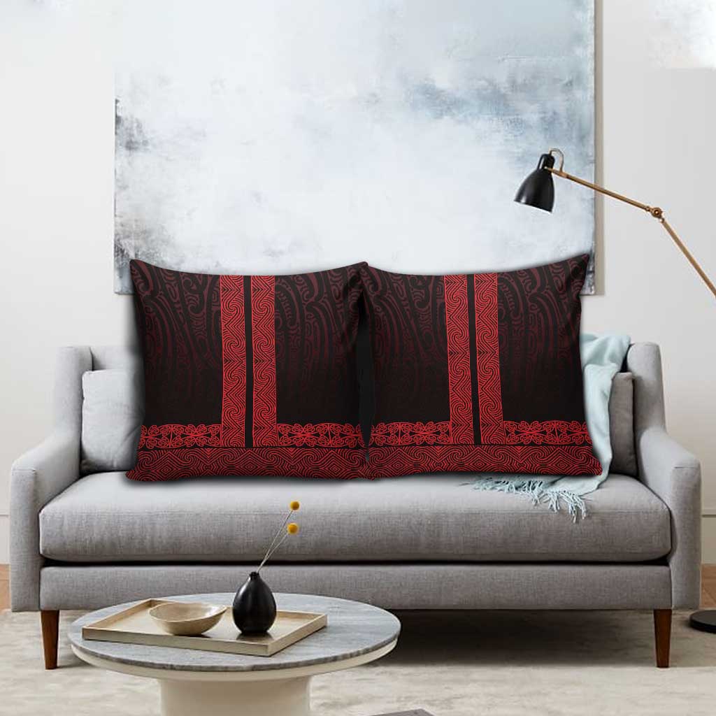 New Zealand Maori Kowhaiwhai Pillow Cover Whero Maui and Mangopare - Polynesian Pride