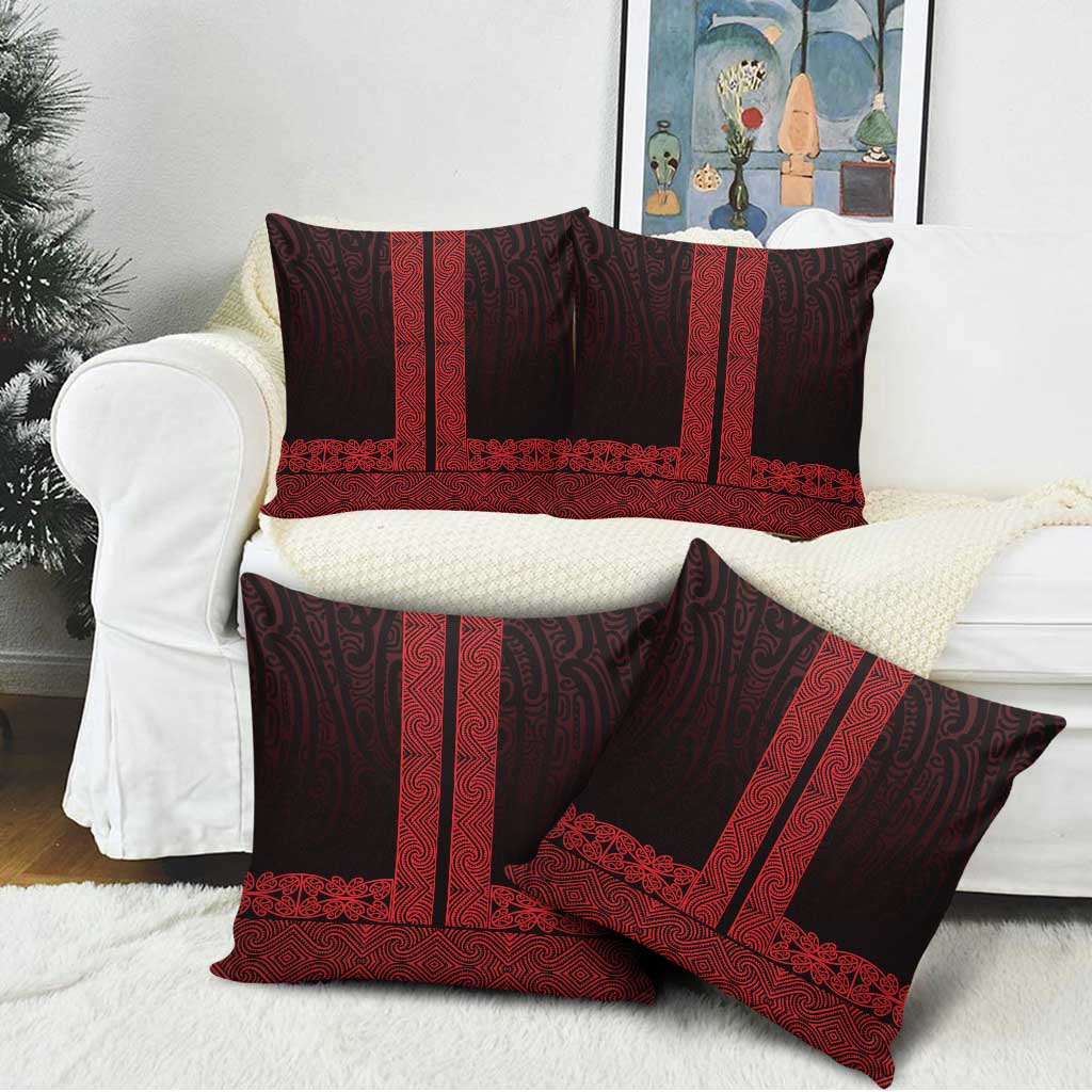 New Zealand Maori Kowhaiwhai Pillow Cover Whero Maui and Mangopare - Polynesian Pride