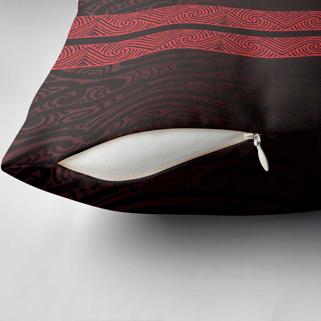 New Zealand Maori Kowhaiwhai Pillow Cover Whero Maui and Mangopare - Polynesian Pride