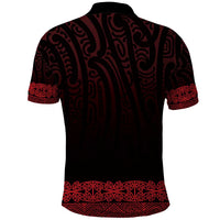 New Zealand Maori Kowhaiwhai Polo Shirt Whero Maui and Mangopare