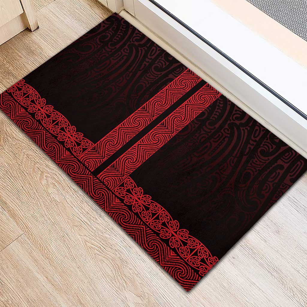 New Zealand Maori Kowhaiwhai Rubber Doormat Whero Maui and Mangopare LT9 - Polynesian Pride