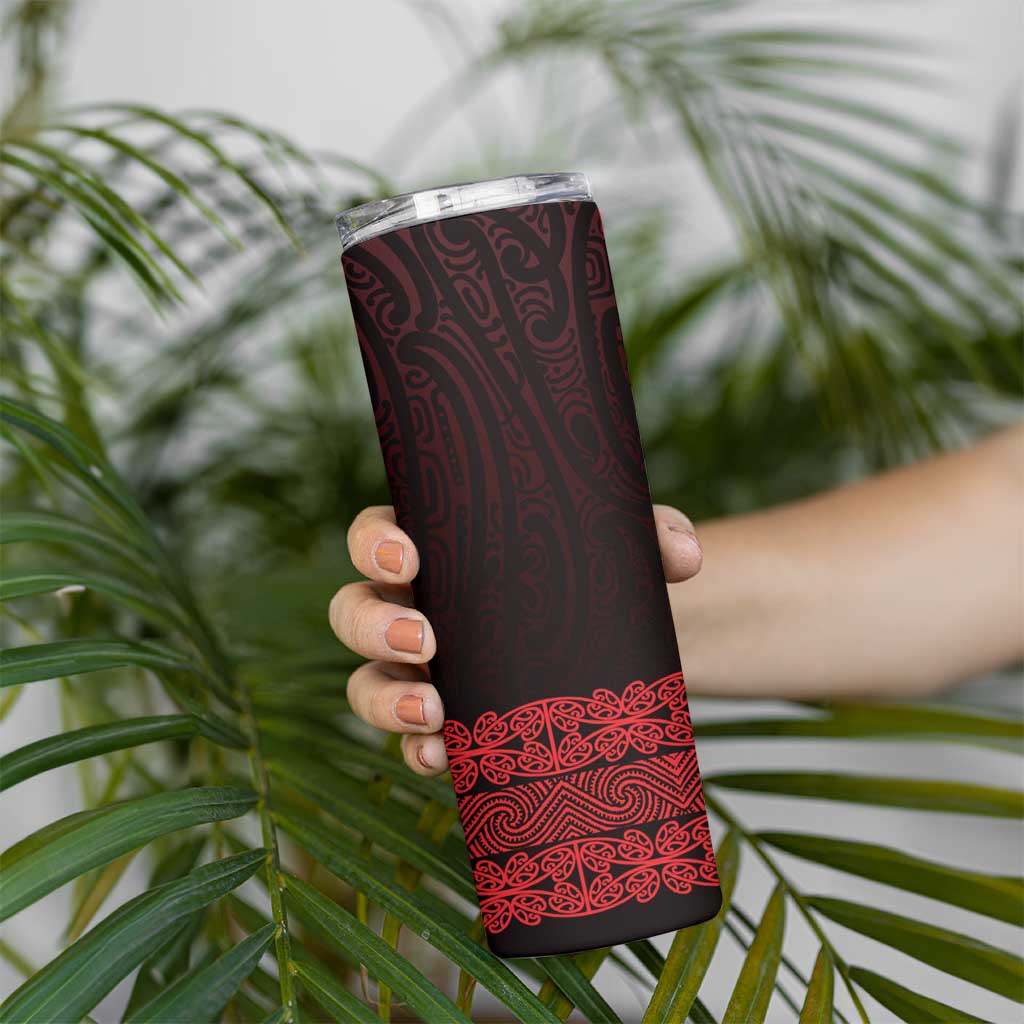 New Zealand Maori Kowhaiwhai Skinny Tumbler Whero Maui and Mangopare LT9 - Polynesian Pride