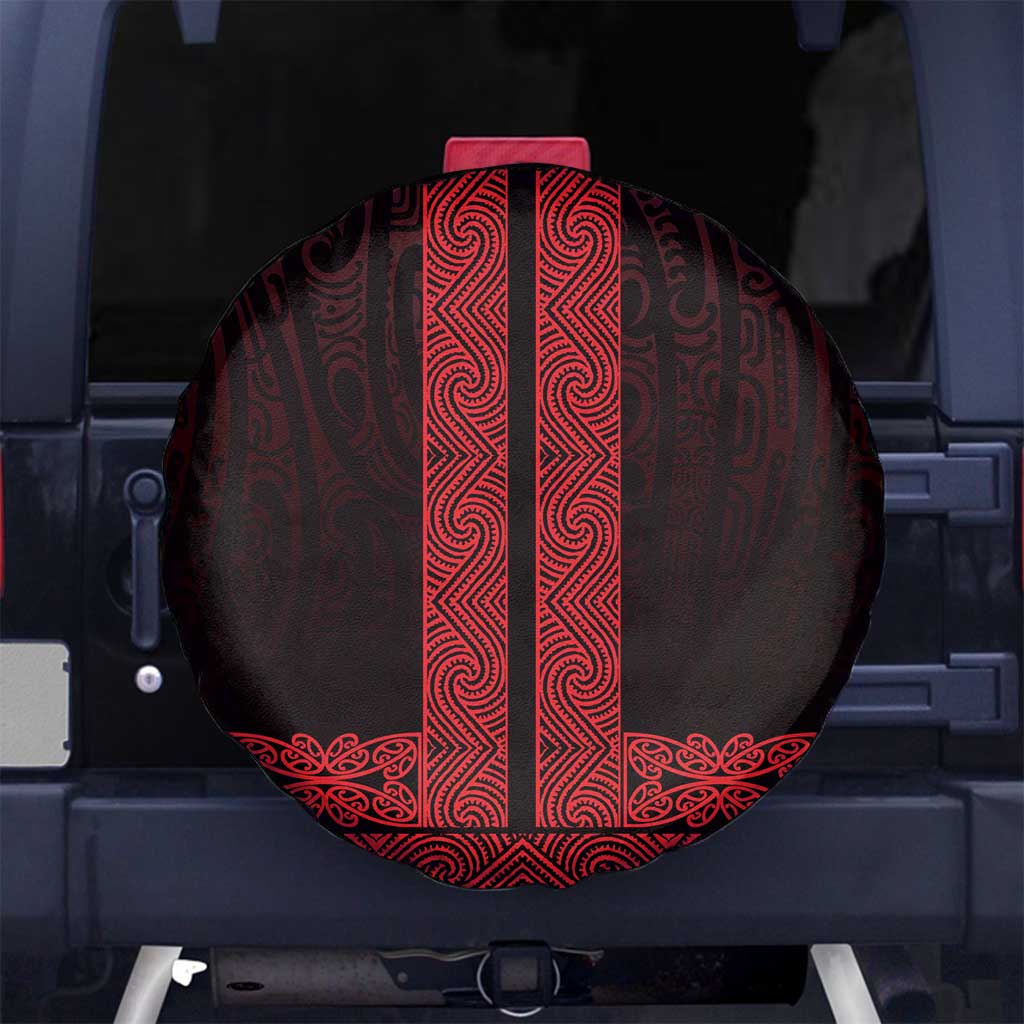 New Zealand Maori Kowhaiwhai Spare Tire Cover Whero Maui and Mangopare