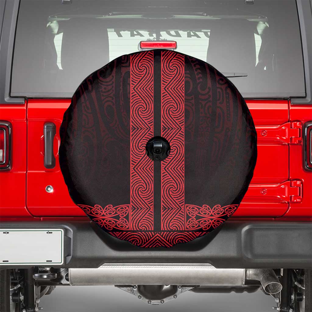New Zealand Maori Kowhaiwhai Spare Tire Cover Whero Maui and Mangopare