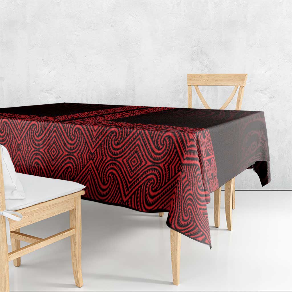 New Zealand Maori Kowhaiwhai Tablecloth Whero Maui and Mangopare LT9 - Polynesian Pride