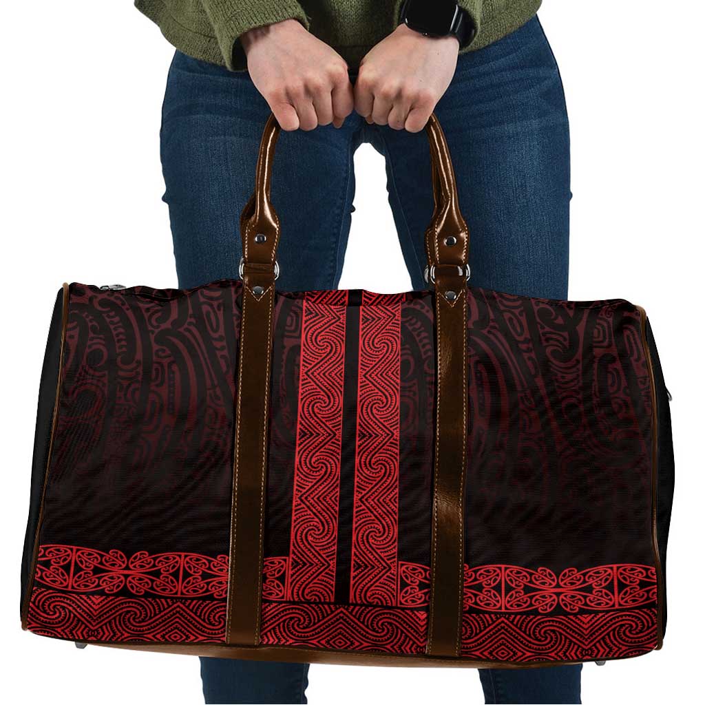 New Zealand Maori Kowhaiwhai Travel Bag Whero Maui and Mangopare - Polynesian Pride