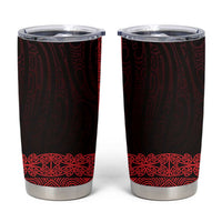 New Zealand Maori Kowhaiwhai Tumbler Cup Whero Maui and Mangopare LT9 Red - Polynesian Pride