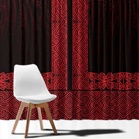 New Zealand Maori Kowhaiwhai Window Curtain Whero Maui and Mangopare LT9 - Polynesian Pride