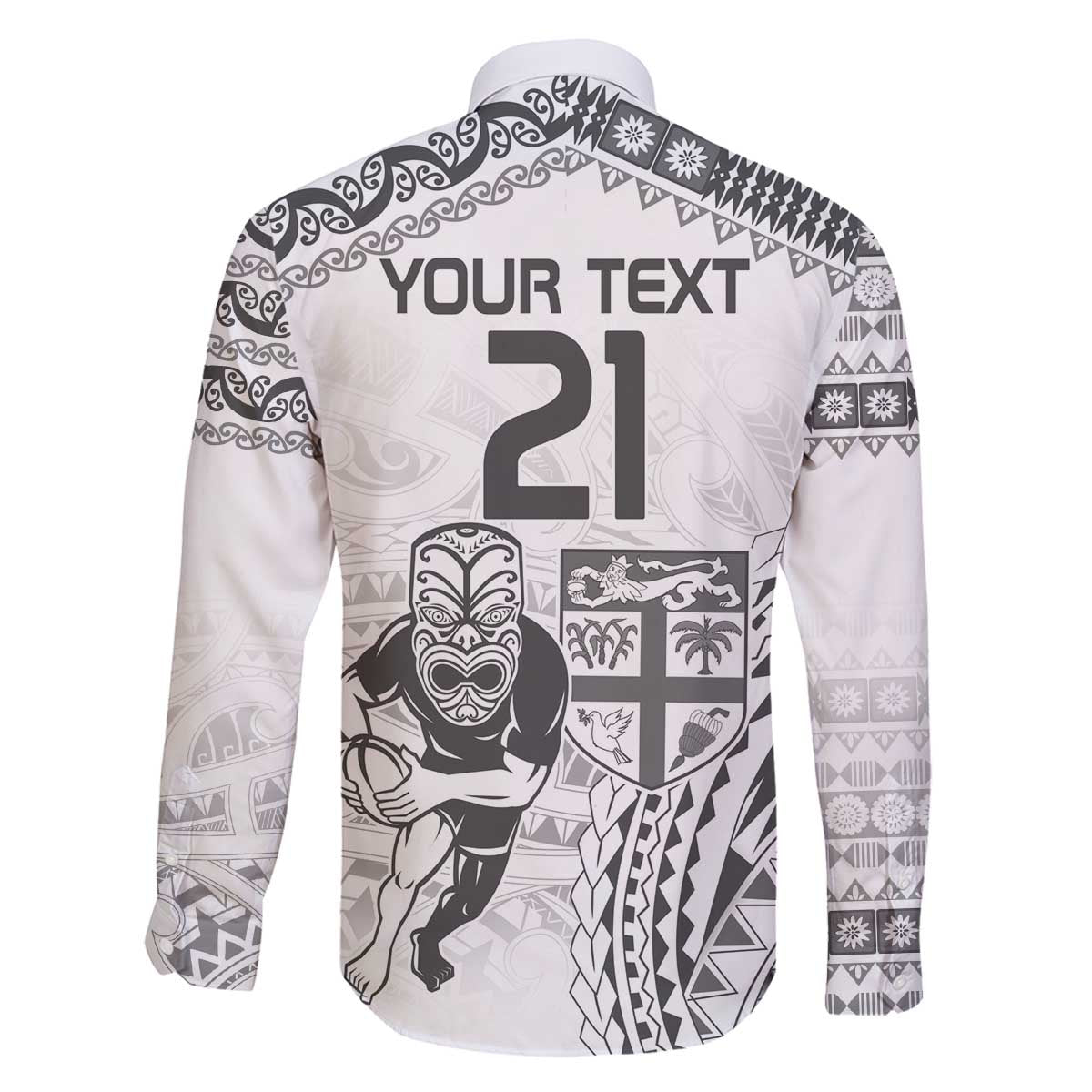 Custom Fiji Black Fern Family Matching Off The Shoulder Long Sleeve Dress and Hawaiian Shirt Maori Warroir with Fijian Masi Pattern