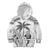 Custom Fiji Black Fern Kid Hoodie Maori Warroir with Fijian Masi Pattern