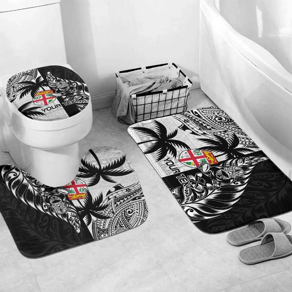 Fiji New Zealand Rugby Personalised Bathroom Set Maori and Tapa Pattern - Polynesian Pride