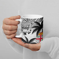 Fiji New Zealand Rugby Personalised Ceramic Mug Maori and Tapa Pattern - Polynesian Pride