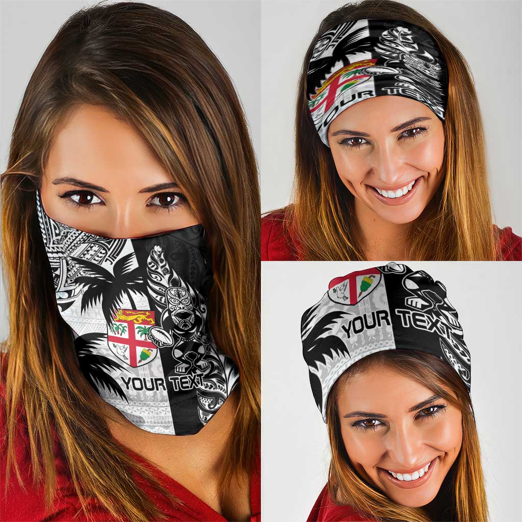 Fiji New Zealand Rugby Neck Gaiter Maori and Tapa Pattern LT9