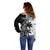 Custom Fiji New Zealand Off Shoulder Sweater Maori mix Tapa Pattern Version