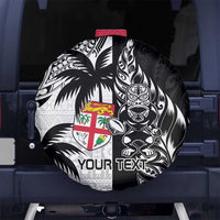 Custom Fiji New Zealand Spare Tire Cover Maori mix Tapa Pattern Version