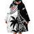 Custom Fiji New Zealand Wearable Blanket Hoodie Maori mix Tapa Pattern Version