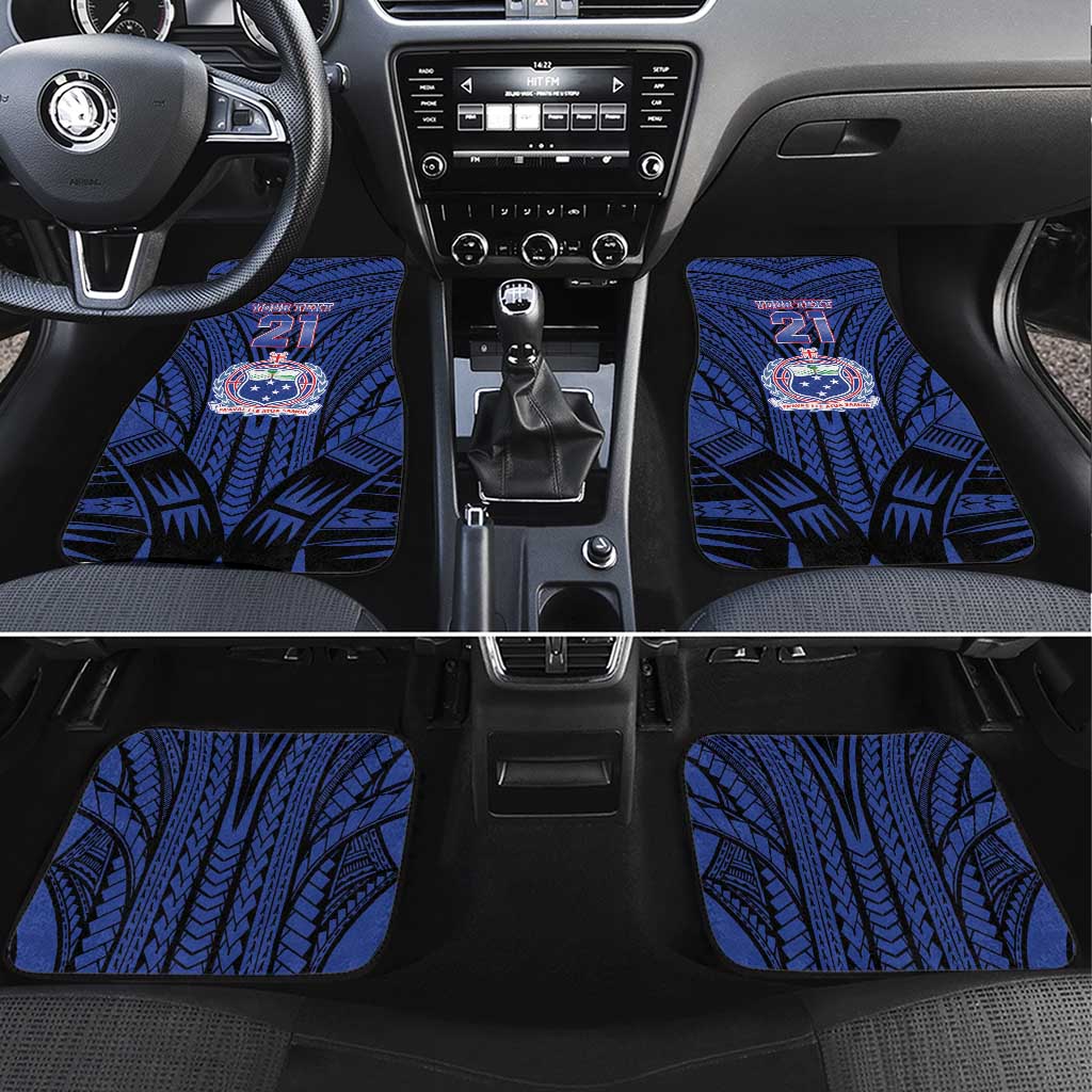 Custom Manu Samoa Sevens Rugby Car Mats Samoan Tribal Tattoo