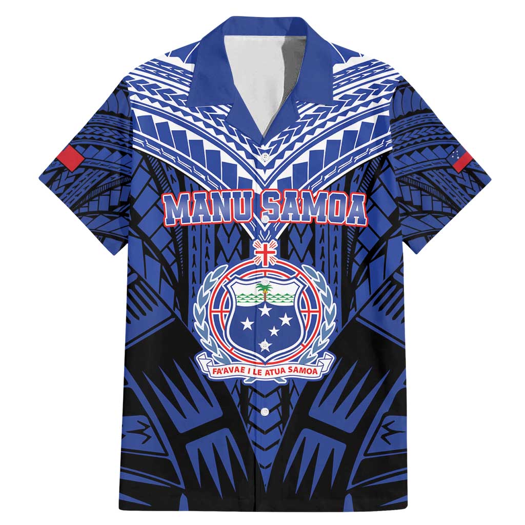 Custom Manu Samoa Sevens Rugby Family Matching Mermaid Dress and Hawaiian Shirt Samoan Tribal Tattoo