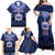 Custom Manu Samoa Sevens Rugby Family Matching Off Shoulder Maxi Dress and Hawaiian Shirt Samoan Tribal Tattoo