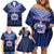 Custom Manu Samoa Sevens Rugby Family Matching Off Shoulder Short Dress and Hawaiian Shirt Samoan Tribal Tattoo