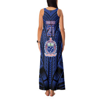 Custom Manu Samoa Sevens Rugby Family Matching Tank Maxi Dress and Hawaiian Shirt Samoan Tribal Tattoo