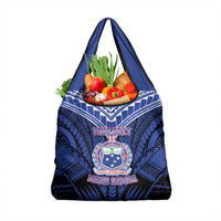 Custom Manu Samoa Sevens Rugby Grocery Bag Samoan Tribal Tattoo